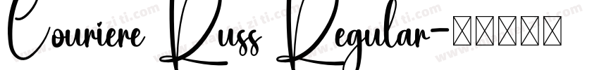 Couriere Russ Regular字体转换